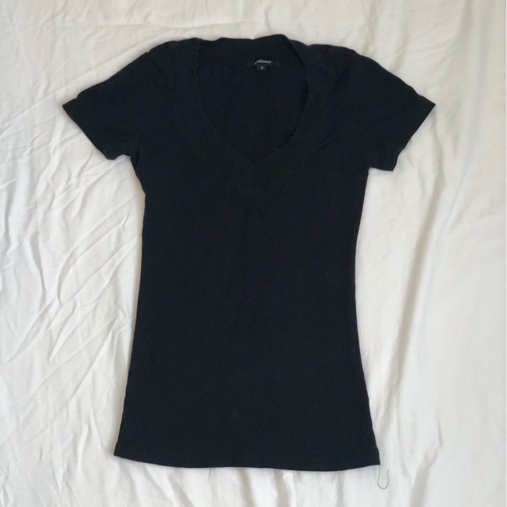 Black V neck t shirt